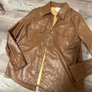 Skylar and Madison faux leather shacket